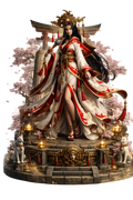 Amaterasu 3D Hand Painted Japanese Goddess Figurine – 20 cm