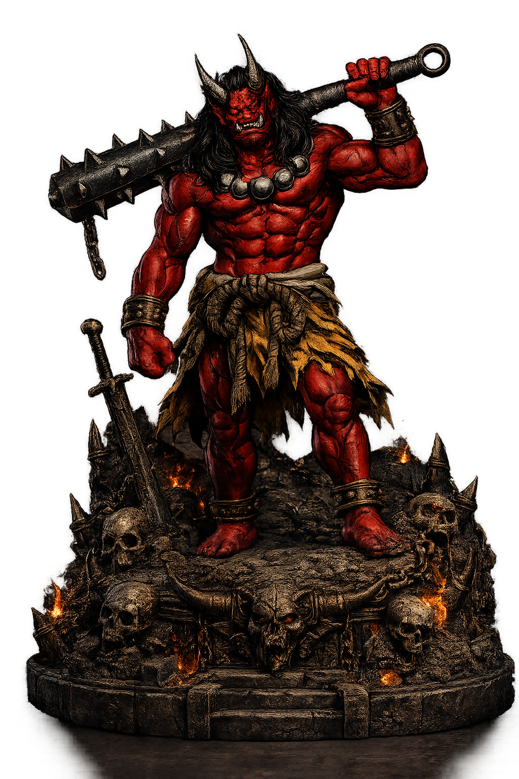 Oni 3D Hand Painted Japanese Demon Figurine – Japanese Mythology – 20 cm