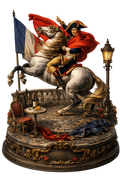 Napoleon Bonaparte 3D Hand Painted Figurine | Napoleon Crossing the Alps | French Emperor Statue