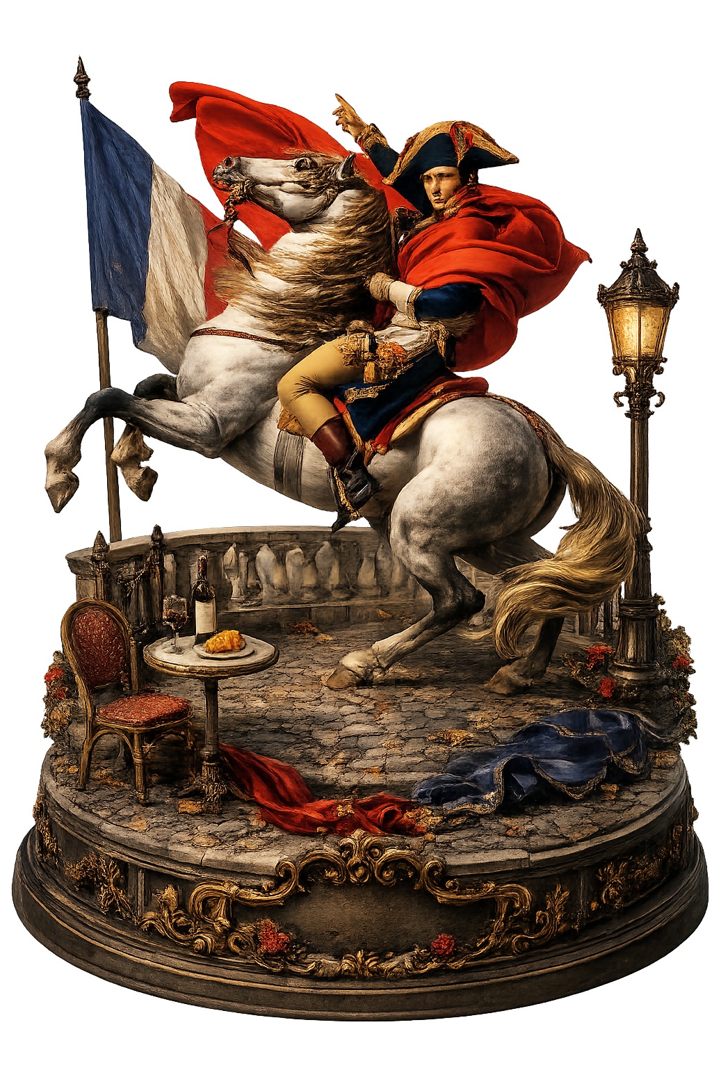 Napoleon Bonaparte 3D Hand Painted Figurine | Napoleon Crossing the Alps | French Emperor Statue