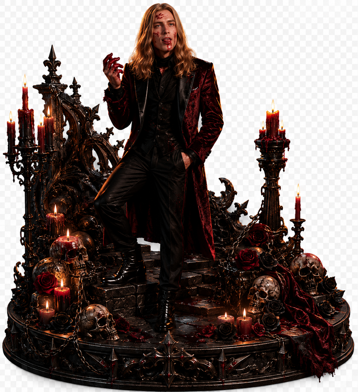 Michael Langdon 3D Hand Painted Statue – AHS Apocalypse Inspired Diorama – 20 cm