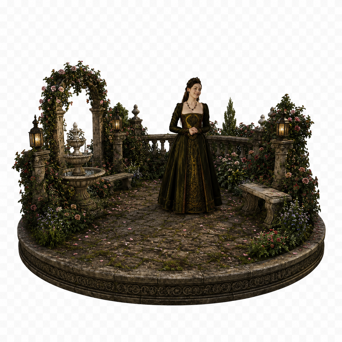Mary I Tudor 3D Hand Painted Figurine | Queen Mary I Historical Statue | Tudor Garden Collectible