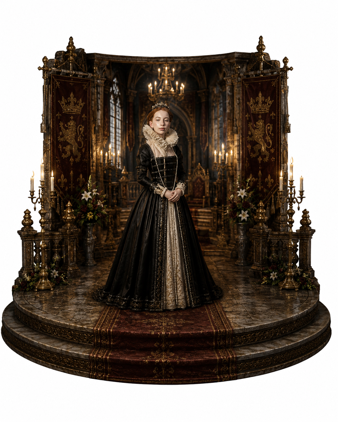 Elizabeth I 3D Hand Painted Figurine | Tudor Queen Historical Statue | Gloriana Royal Collectible