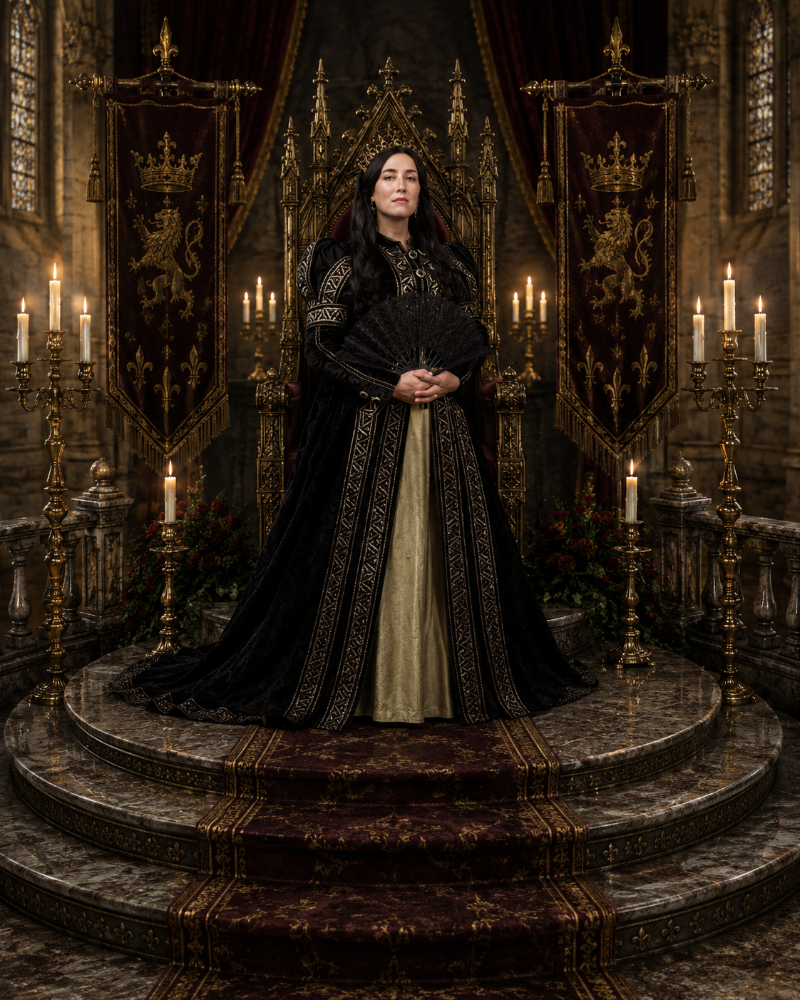 Catherine of Aragon 3D Hand Painted Figurine | Tudor Queen Historical Statue | Henry VIII Wife Collectible