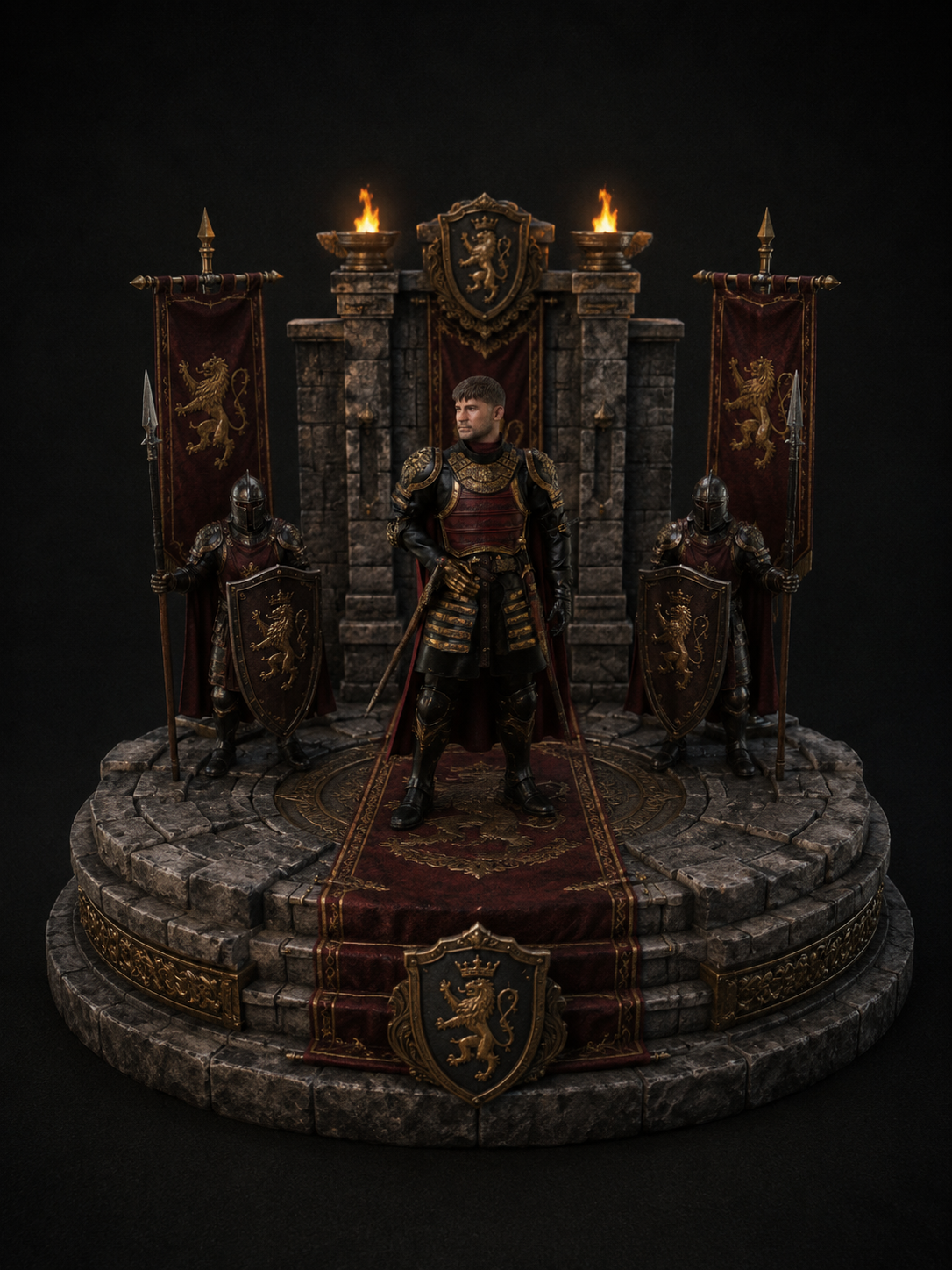 Ser Jaime Lannister 3D Hand Painted Game of Thrones Diorama – 20 cm