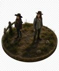 Carl & Judith Grimes 3D Hand Painted Figurine | The Walking Dead Inspired Diorama