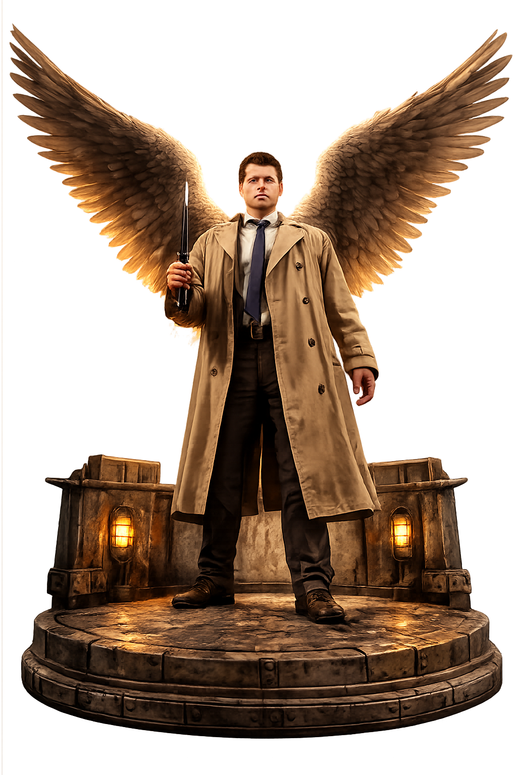 Castiel 3D Hand Painted Figurine | Supernatural Angel Diorama