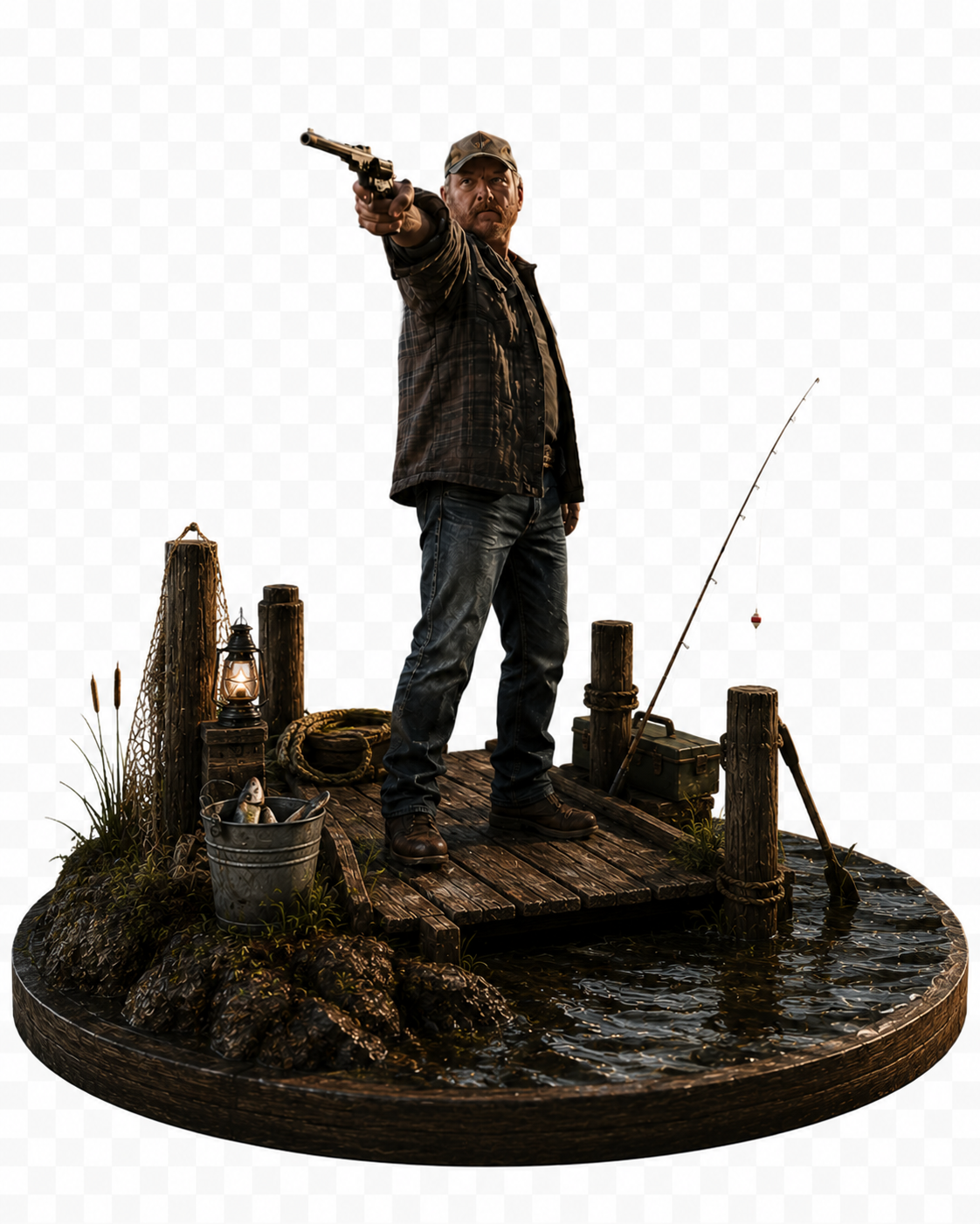 Bobby Singer 3D Hand Painted Figurine | Supernatural Hunter Diorama