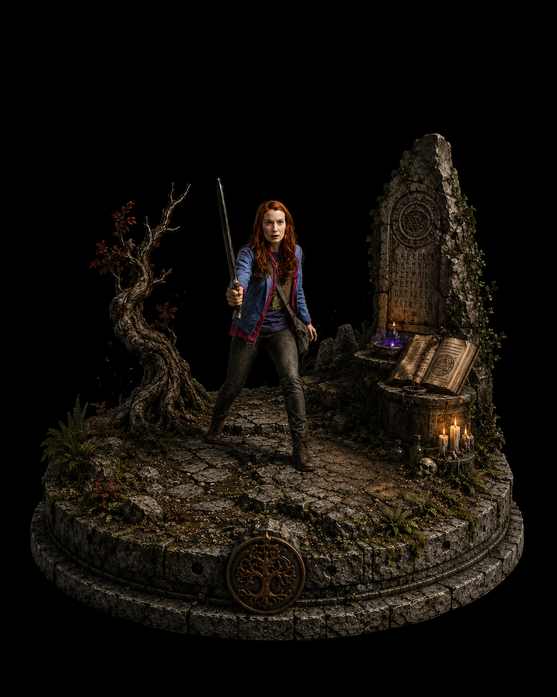 Charlie Bradbury 3D Hand Painted Figurine | Supernatural Hunter Diorama