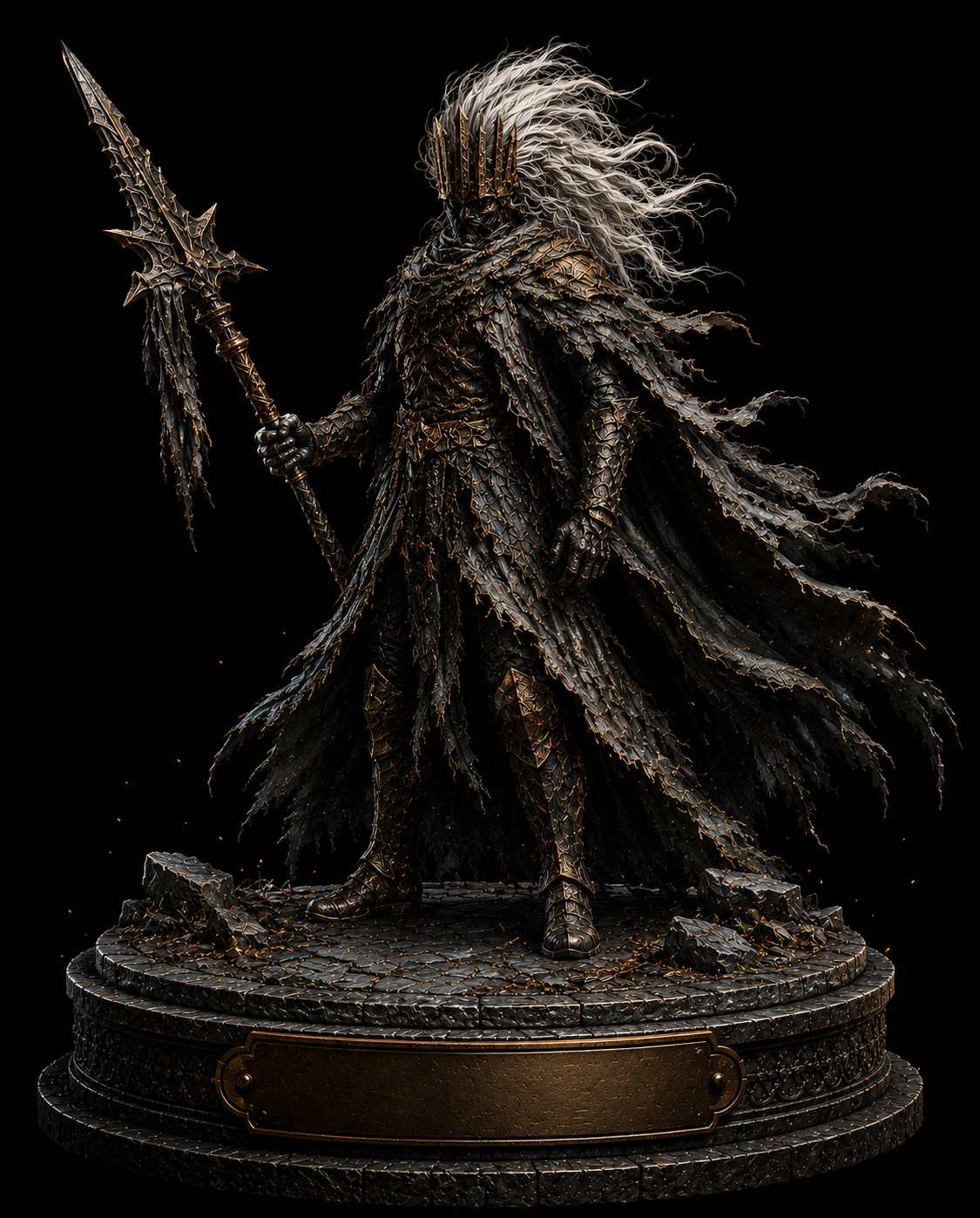Nameless King 3D Hand Painted Figurine – Dark Souls III Inspired