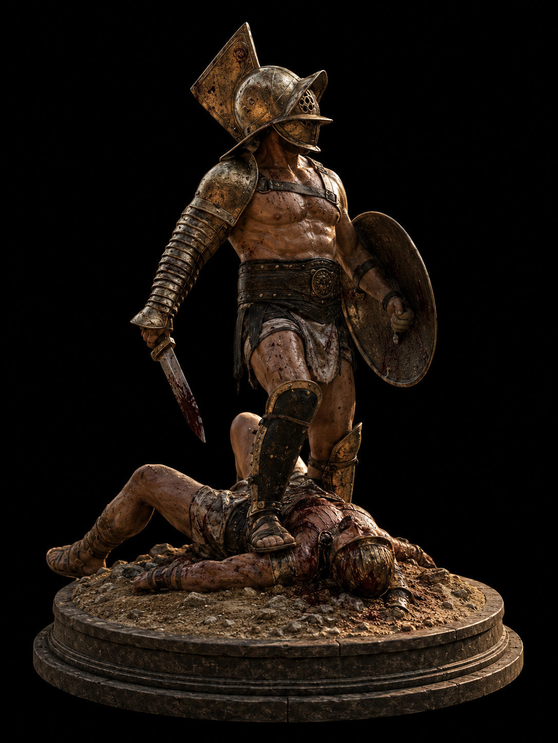 Flamma 3D Hand Painted Figurine | Roman Gladiator Arena Warrior Statue