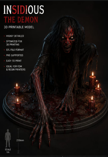 Insidious Demon 3D Hand Painted Horror Figurine – 20 cm