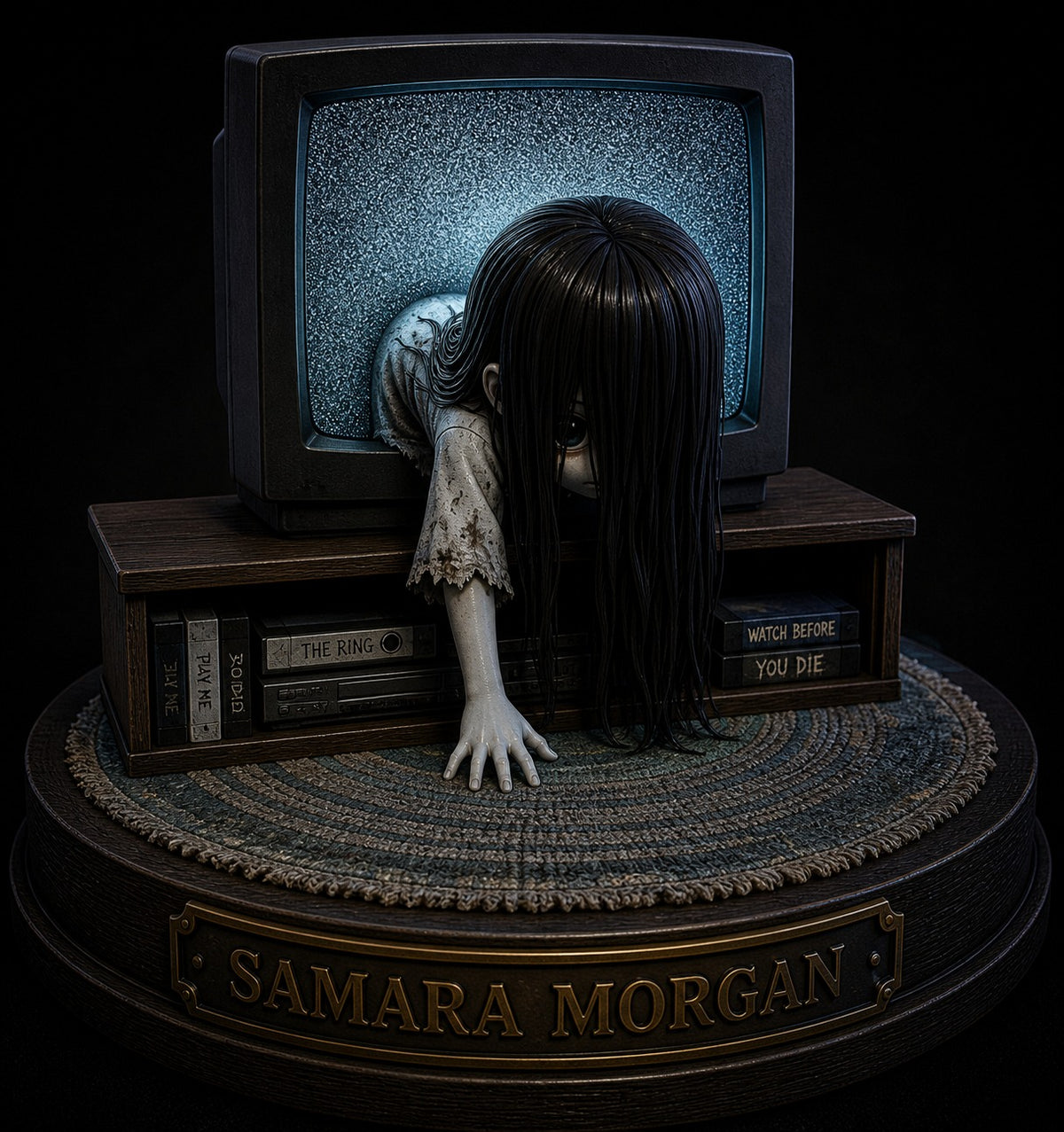 Samara Morgan 3D Hand-Painted Figurine | The Ring TV Horror Diorama