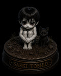 Saeki Toshio 3D Hand-Painted Figurine | Japanese Horror Cat Diorama