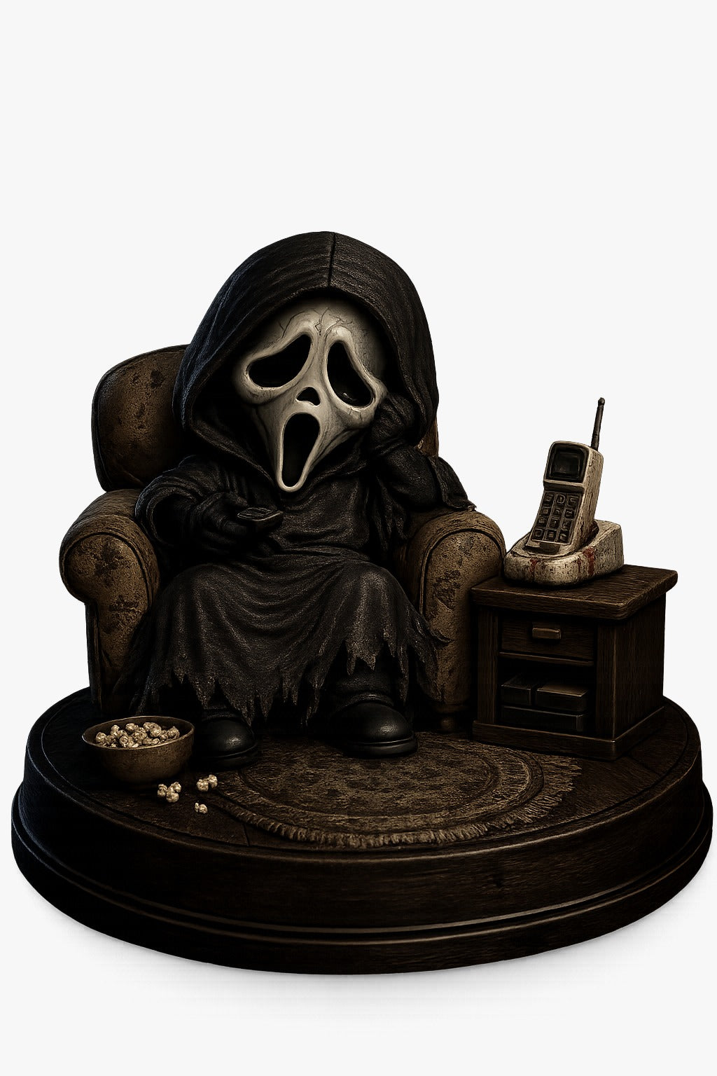 Ghostface 3D Hand-Painted Figurine | Scream Movie Night Horror Diorama