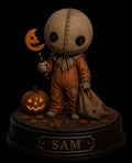 Sam Trick ’r Treat 3D Hand-Painted Figurine | Halloween Horror Pumpkin Diorama