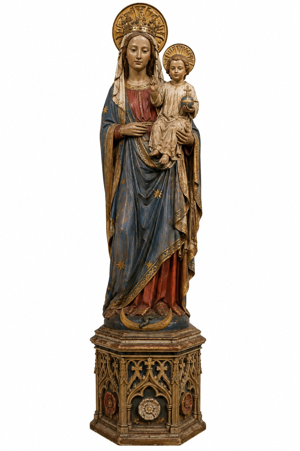 Virgin Mary & Child – 3D Printed & Hand-Painted Collectible Figurine