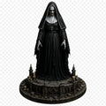 The Nun 3D Hand-Painted Horror Figurine | Gothic Valak Inspired Diorama