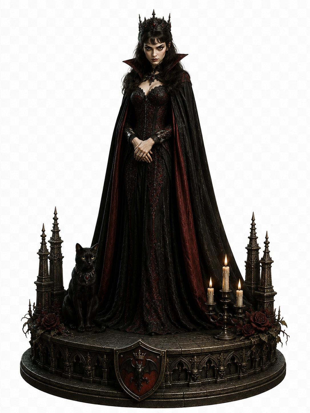 Barbara Steele 3D Hand Painted Figurine | Gothic Vampire Queen | Horror Collector Statue