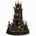 Gothic Cathedral Tower 3D Hand Painted Building | Dark Medieval Church
