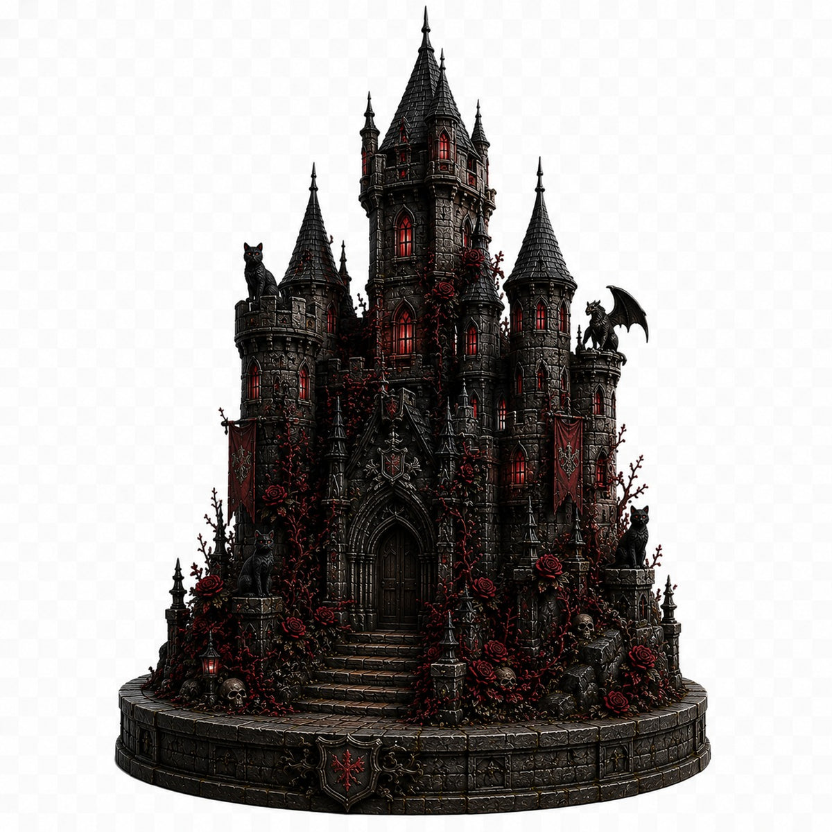 Vampire Castle 3D Gothic Display | Dark Fantasy Castle | Vampire Horror Diorama