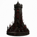 Vampire Gothic Tower 3D Hand Painted Castle | Dark Fantasy Display