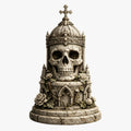 Gothic Skull Reliquary 3D Hand Painted Figurine | Cathedral Cemetery Statue