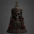 Gothic Skull Reliquary 3D Hand Painted Figurine | Vampire Cathedral Skull Statue