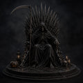 Grim Reaper 3D Hand Painted Iron Throne Diorama – 20 cm