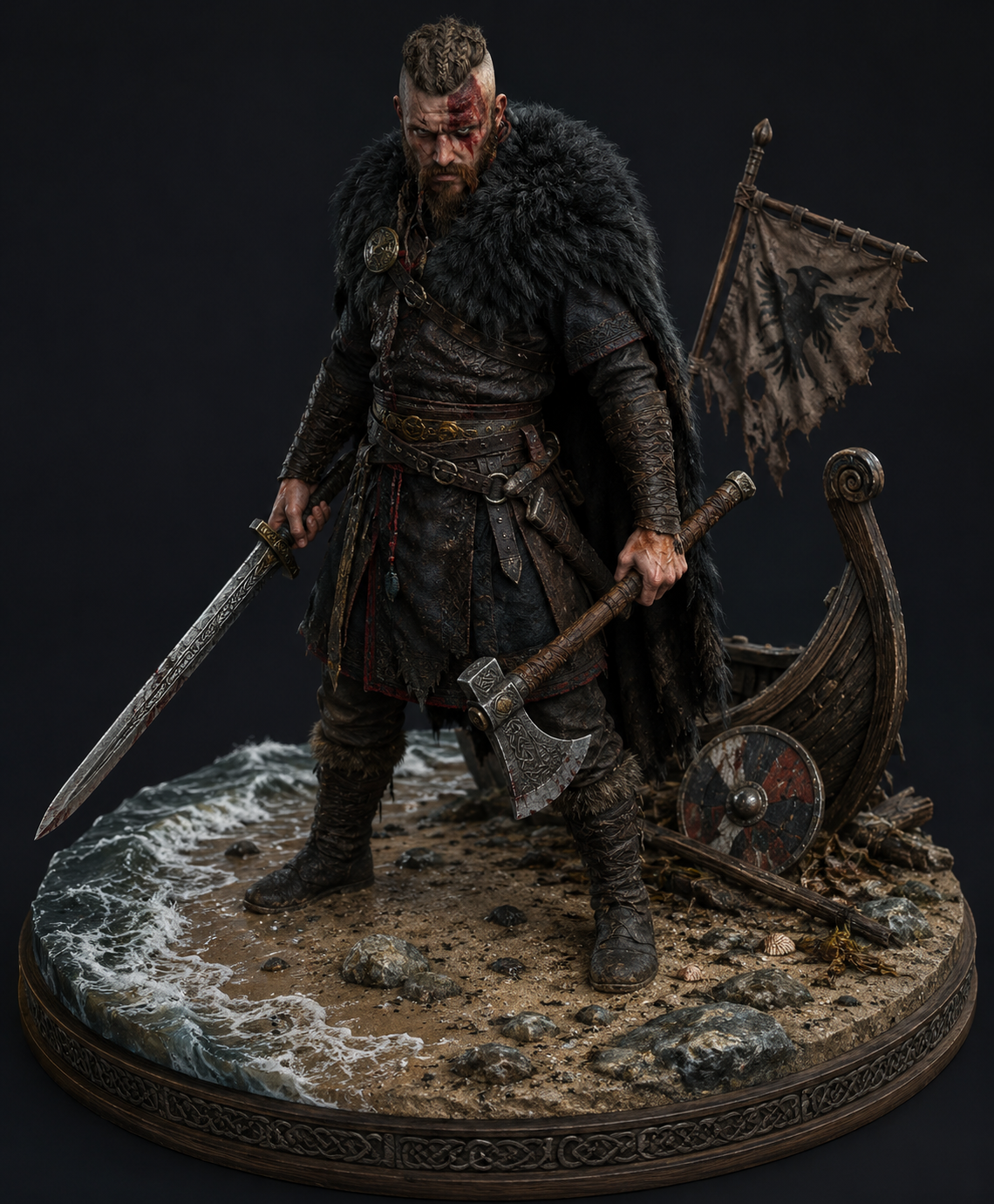 Sigurd 3D Hand Painted Figurine | Viking Warrior | Norse Historical Statue