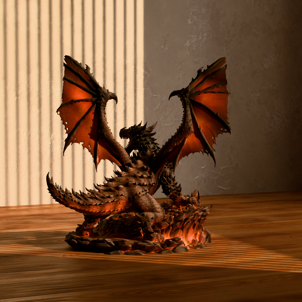 Deathwing 3D Hand Painted Dragon Figurine – World of Warcraft Inspired – 20 cm