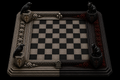 Vincent Price vs Dracula 3D Hand Painted Horror Chess Board | Gothic Vampire Chess Board | Board Only