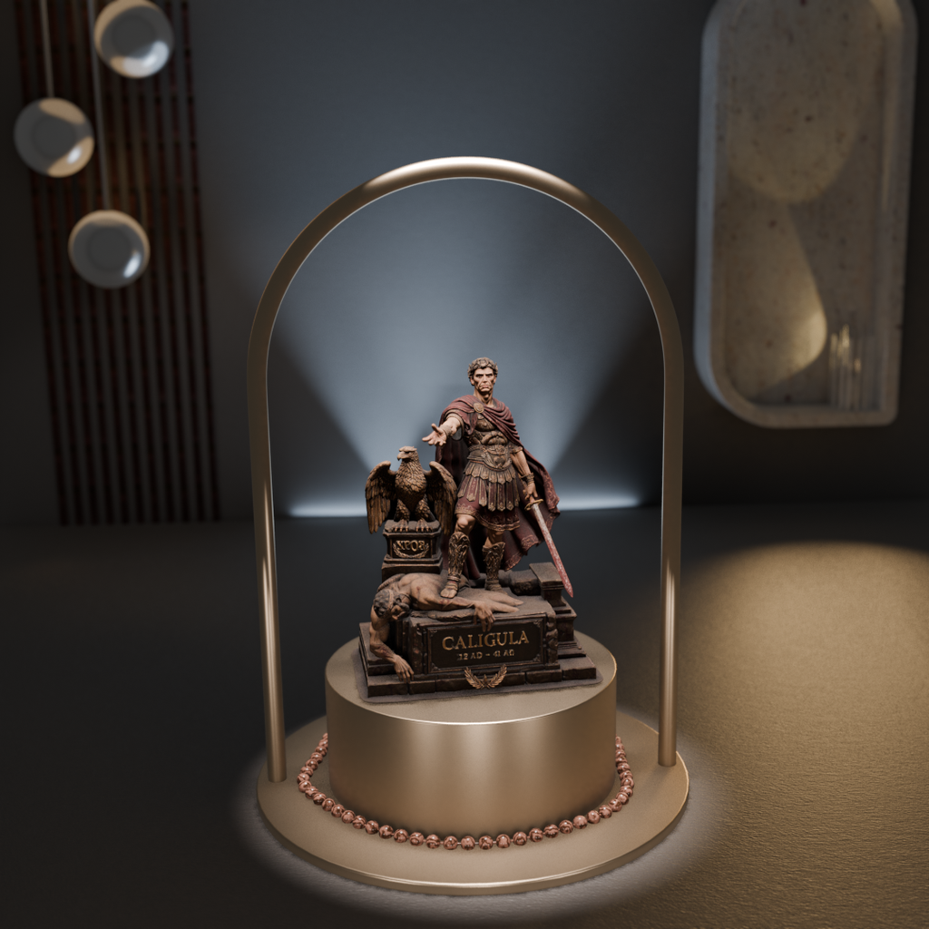 Caligula 3D Hand Painted Figurine | Roman Emperor Historical Statue
