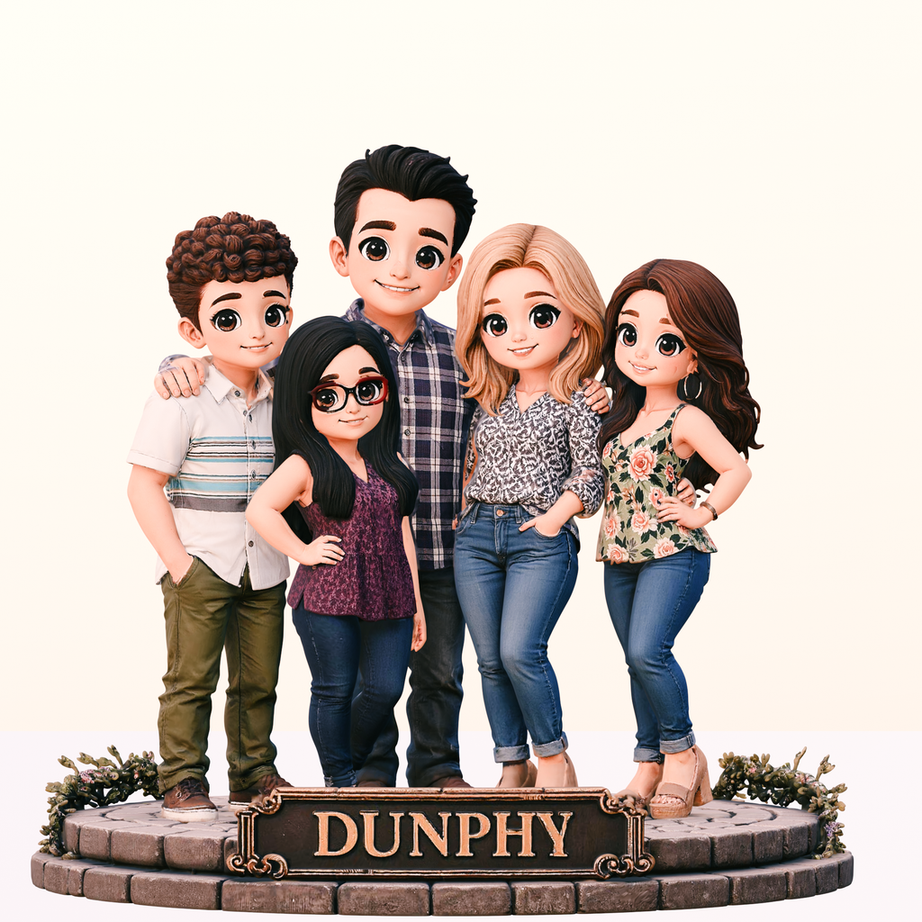 Modern Family 3D Hand-Painted Figurine Set | Dunphy, Pritchett & Tucker-Pritchett Families