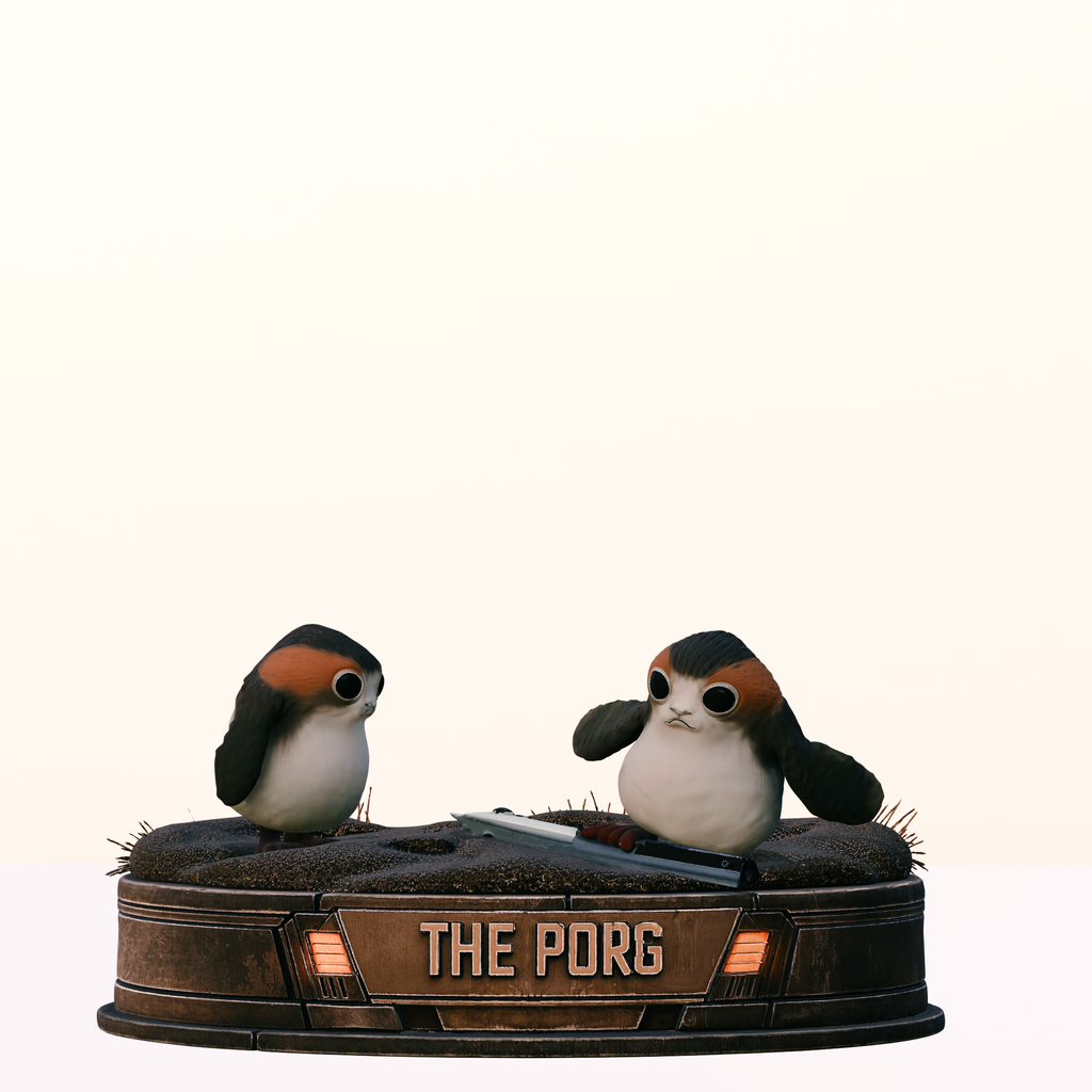 The Porgs 3D Hand Painted Figurine – Star Wars Inspired – 20 cm