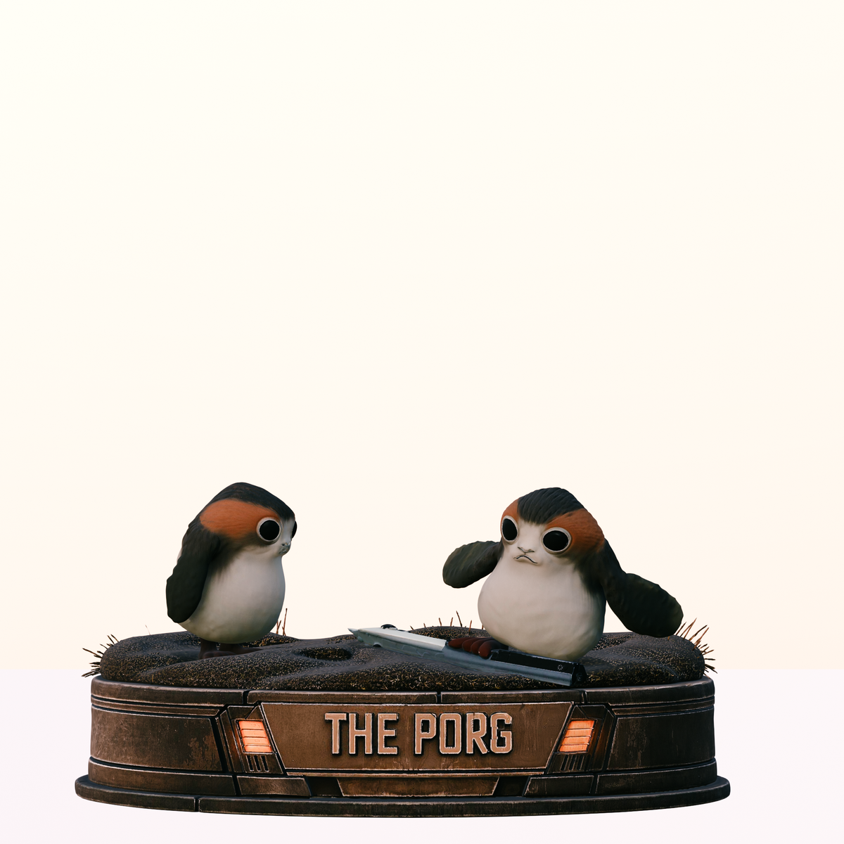 The Porgs 3D Hand Painted Figurine – Star Wars Inspired – 20 cm