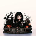 Christina Ricci 3D Hand Painted Gothic Halloween Diorama – 20 cm