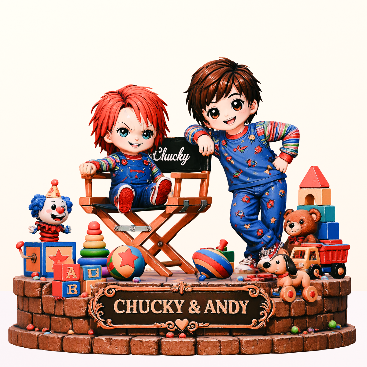 Chucky & Andy 3D Hand Painted Child’s Play Diorama – 20 cm