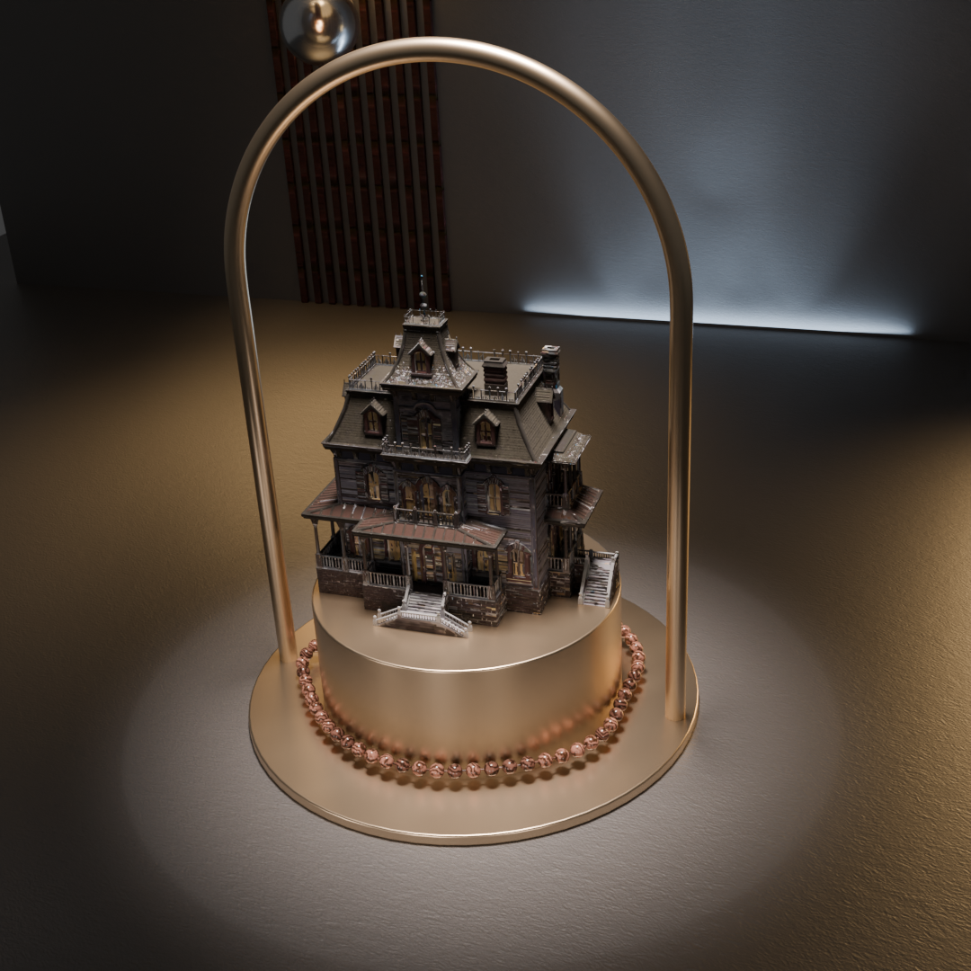 Phantom Manor 3D Hand-Painted Model – Disneyland Paris Haunted Mansion 👻🏚️
