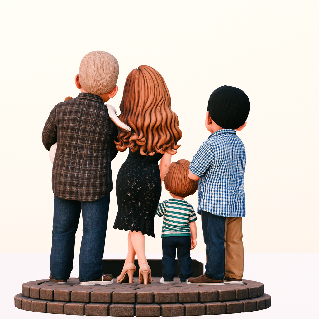 Modern Family 3D Hand-Painted Figurine Set | Dunphy, Pritchett & Tucker-Pritchett Families
