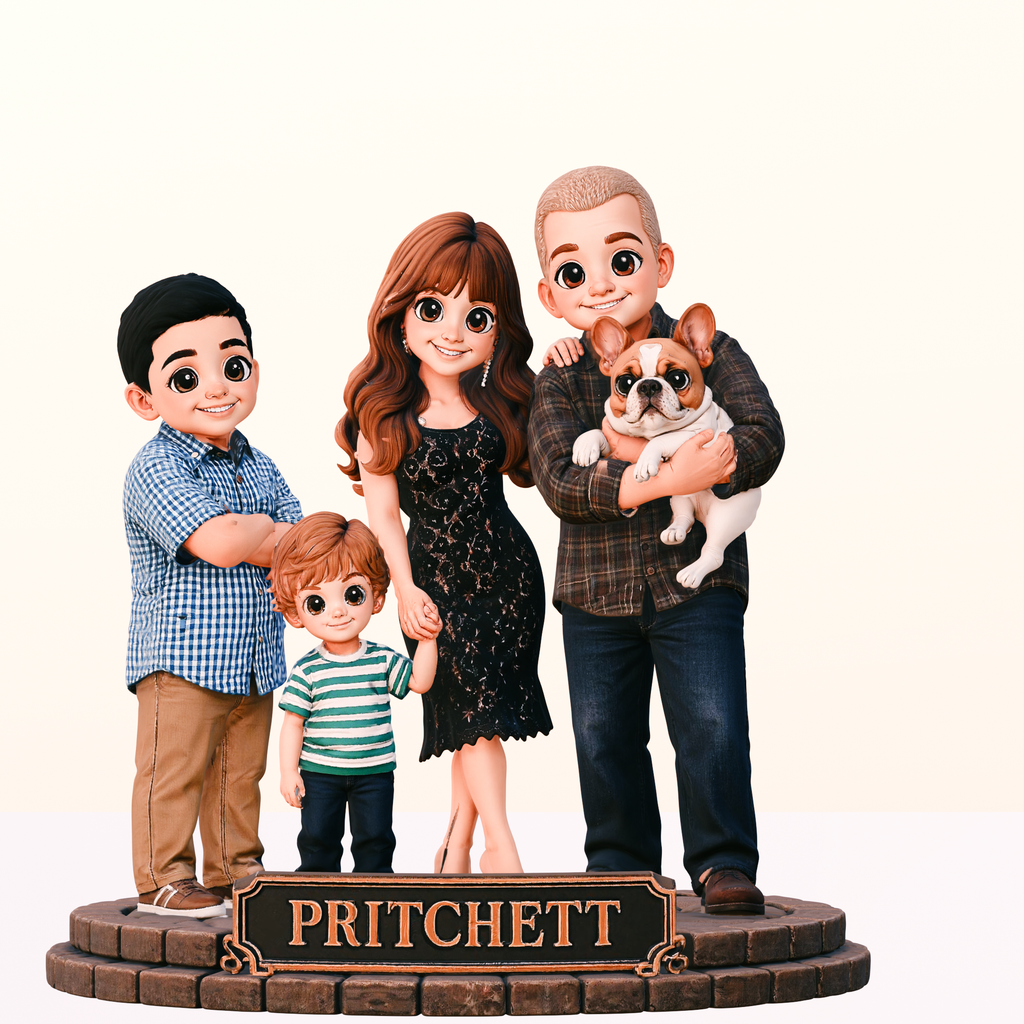 Modern Family 3D Hand-Painted Figurine Set | Dunphy, Pritchett & Tucker-Pritchett Families