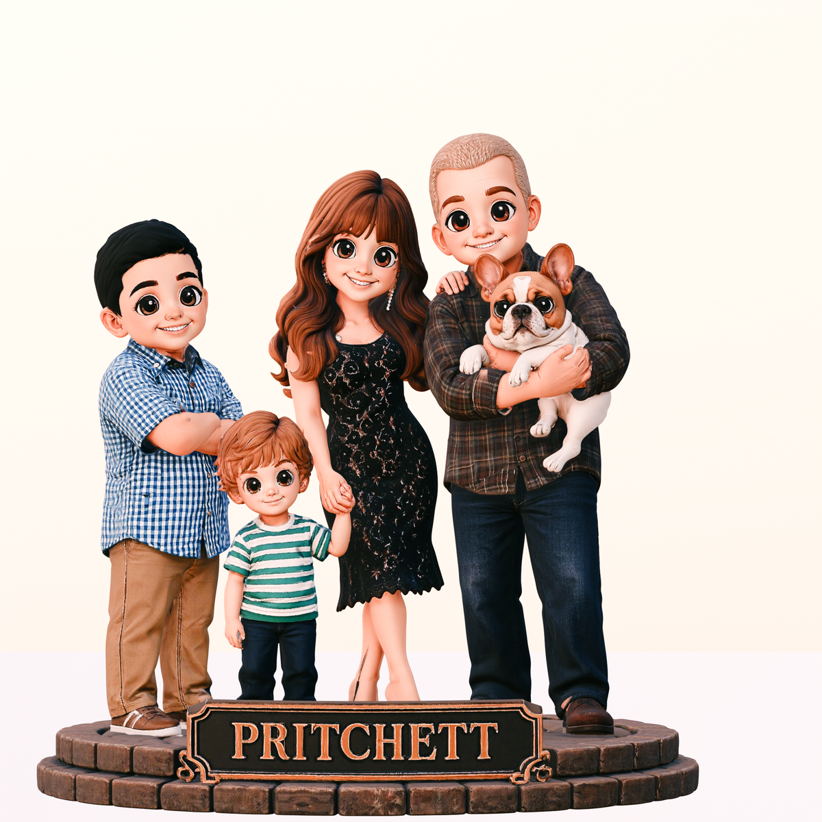 Modern Family 3D Hand-Painted Figurine Set | Dunphy, Pritchett & Tucker-Pritchett Families