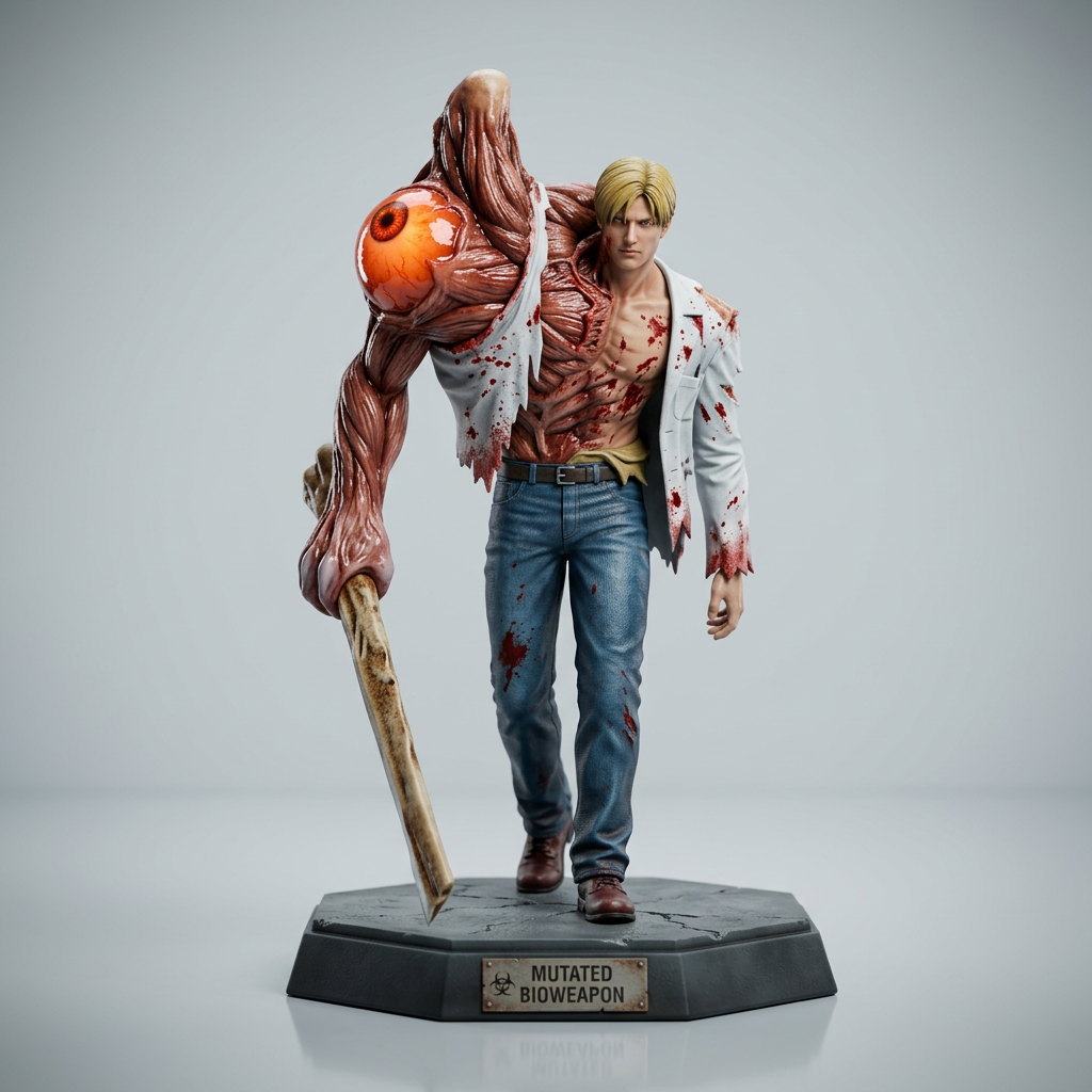 William Birkin Mutated 3D Hand-Painted Figurine – Resident Evil