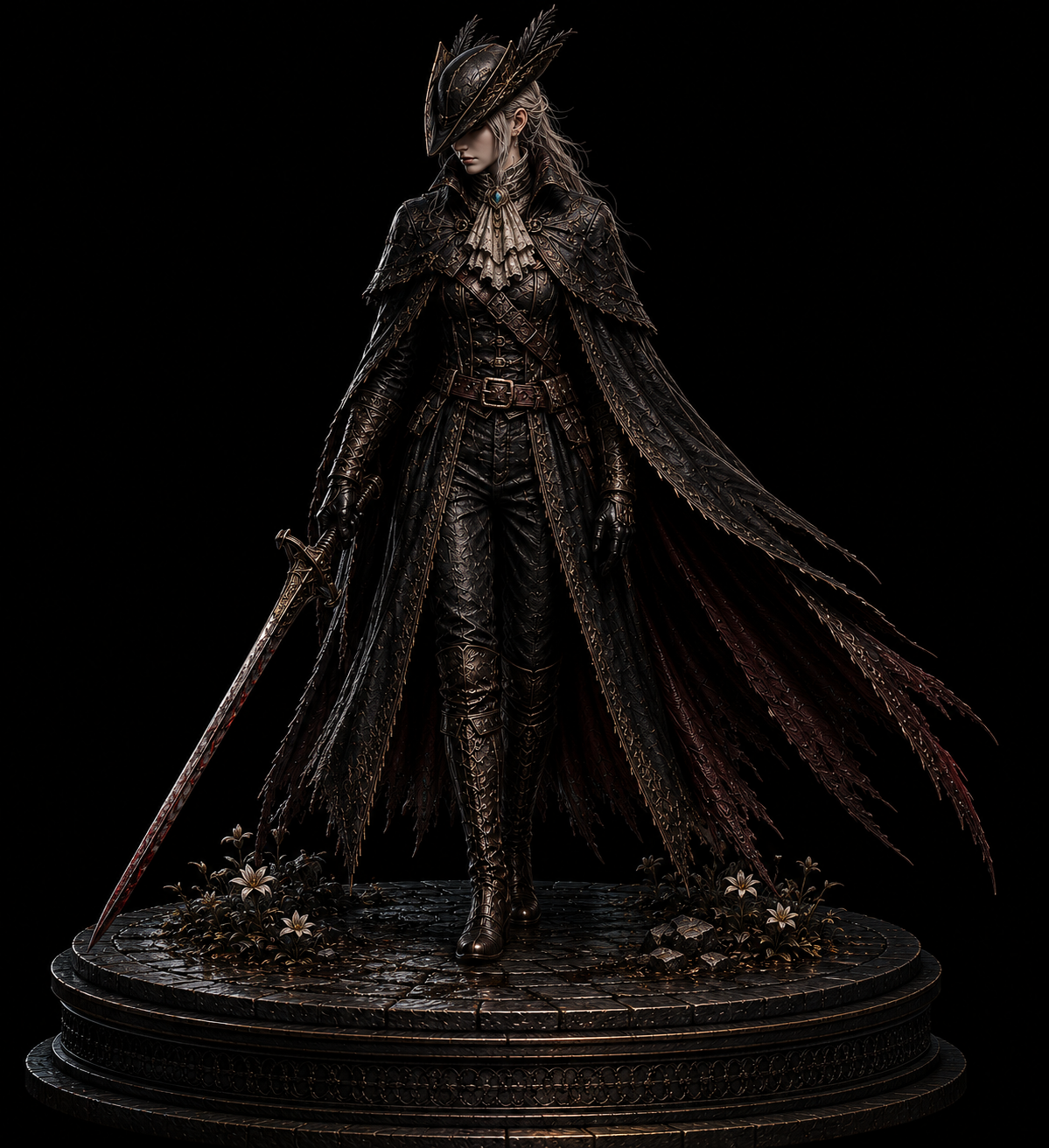 Lady Maria 3D Hand Painted Figurine – Standing or Sitting Throne Model – Bloodborne Inspired