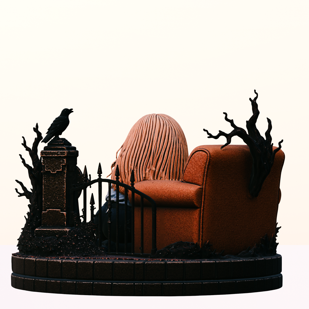 Laurie Strode 3D Hand-Painted Halloween Diorama – 20 cm