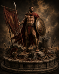Leonidas I 3D Hand Painted Figurine | King of Sparta | Spartan Warrior Historical Statue