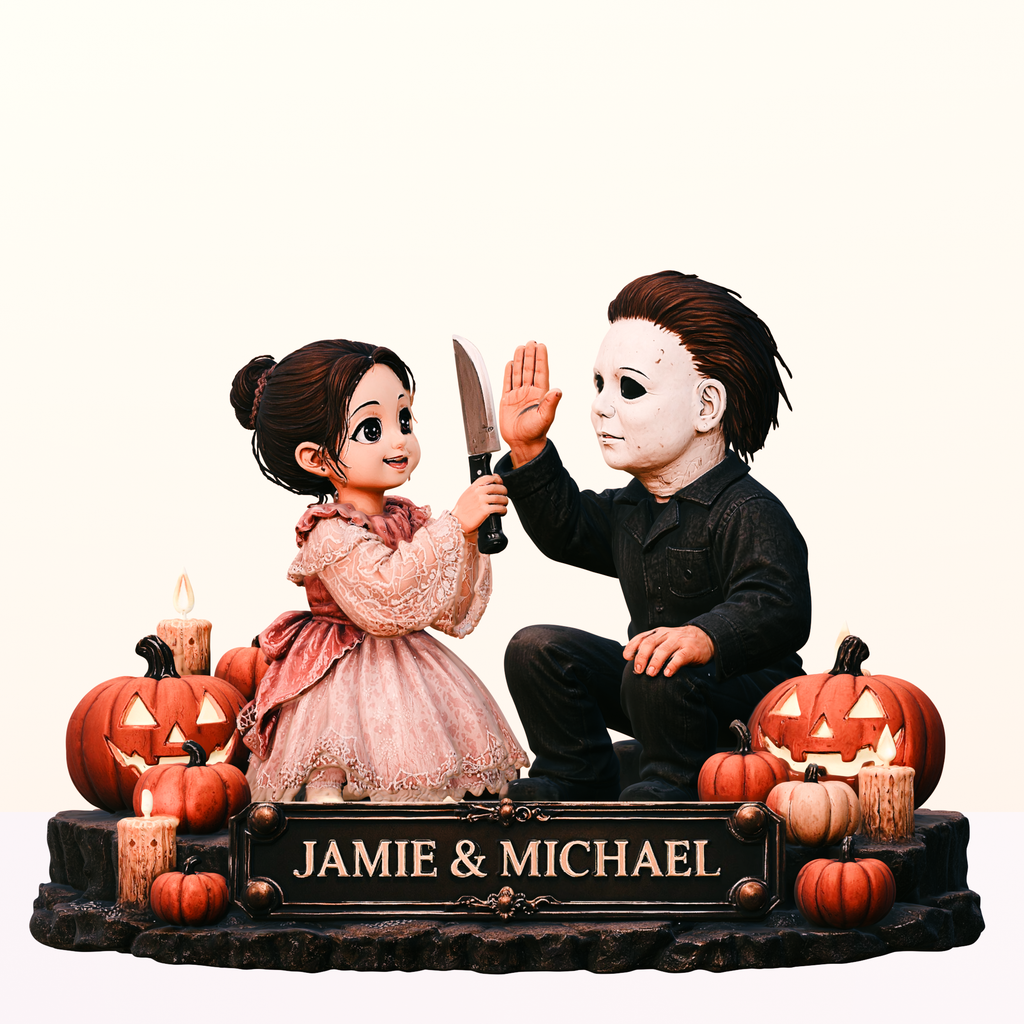 Jamie Lloyd & Michael Myers 3D Hand-Painted Figurine | Halloween Horror Diorama Collectible