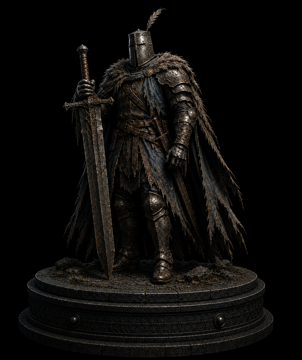 Siegmeyer of Catarina 3D Hand Painted Figurine – Dark Souls Inspired – 20 cm